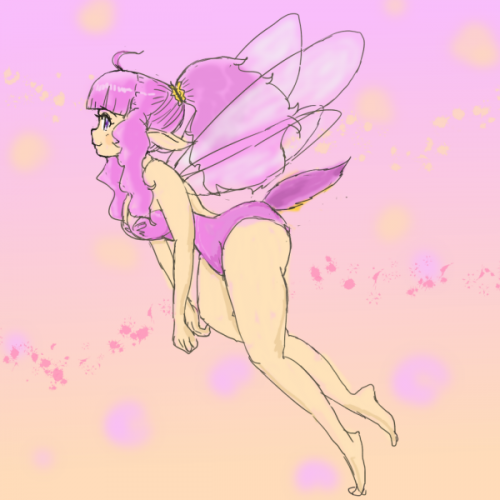 ピンクのしっぽ妖精