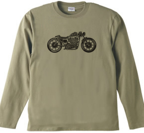 レトロなレース風モーターサイクル デザインTシャツ & スエット ジップパーカー