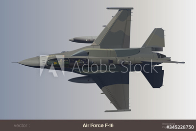 デザインイラスト戦闘機F-16