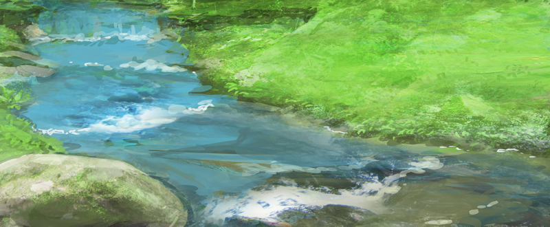 河を描く練習 くらげのゲームイラストブログ