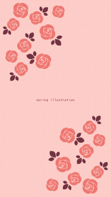 【baby rose】おしゃれでシンプルかわいいバラのイラストスマホ壁紙