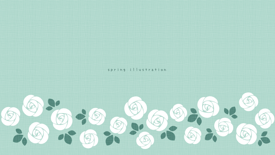 【rose garden】初夏の花のイラストPC壁紙・背景