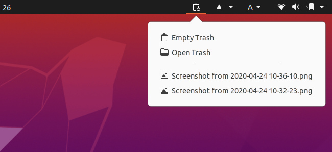 Trash GNOME Shell 拡張機能