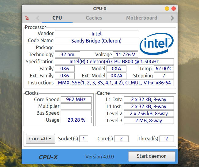 Ubuntu 20.04 CPU-X